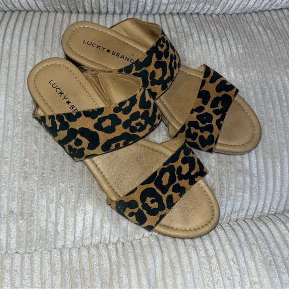 Lucky Brand Shoes - Lucky Brand Women's Leopard Print Sandals leather shoes 10